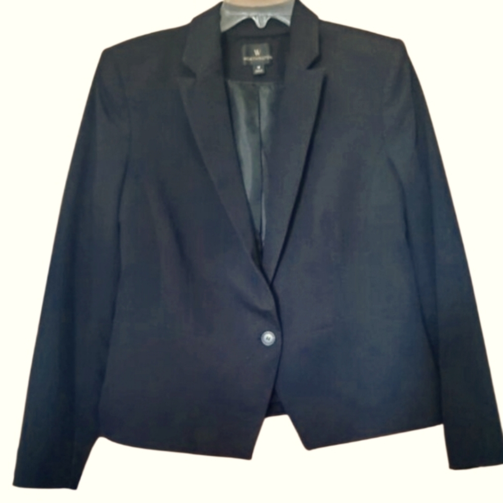 Worthington Womans Black One Button Suitcoat Size 16